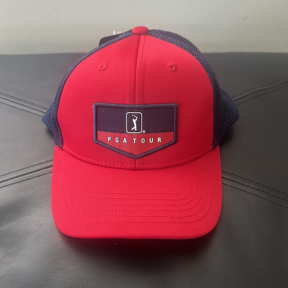 NWT PGA Tour SnapBack Hat in Red and Blue
